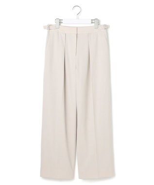 ICB 【UVカット・洗える】ウール2WAYストレッチ ワイドパンツ トープ系