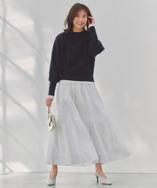 UNFILO エアリー ギャザースカート オフ