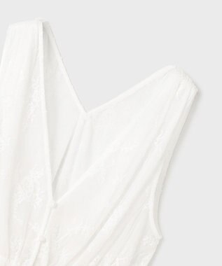 GRACE CONTINENTAL レースノースリーブブラウス ホワイト