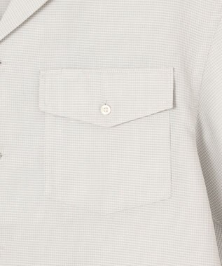 J.PRESS YORK STREET 【UNISEX】ワッフルオープンカラー シャツ ホワイト系