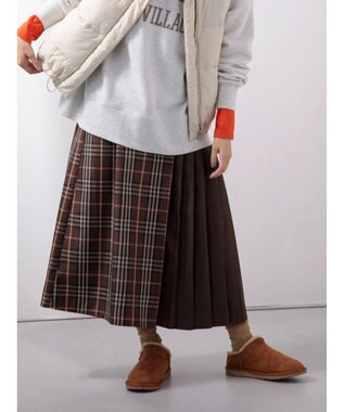 Green Parks アシメサイドプリーツスカート