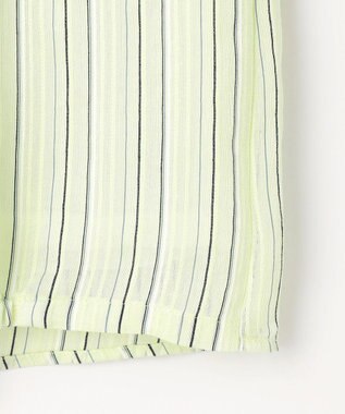 J.PRESS LADIES 【洗える】ランダムストライプ シアー プルオーバー カットソー ライムストライプ系