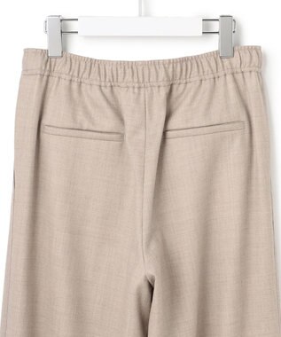 23区 L 【洗える】ハイカウントフラノ ドロスト ワイド パンツ ベージュ系