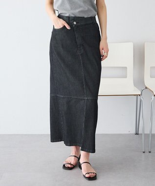 CRAFT STANDARD BOUTIQUE アシンメトリーデニムスカート Black