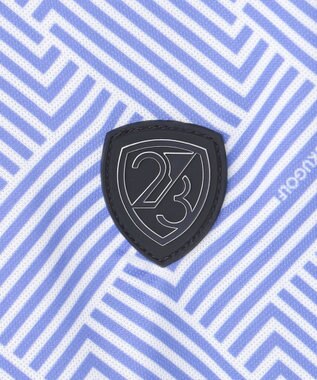 23区GOLF 【MEN】「HYGRA」幾何柄清涼ポロシャツ パープル系5