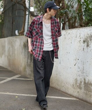 WEGO オンブレチェックシャツ（SS） 柄6