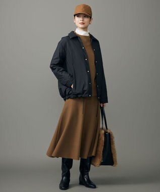 自由区 S 【カタログ掲載】ウールミラノニットフレア スカート モカ