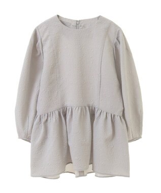 Green Parks ef-de 衿取り外しペプラムブラウス Light Gray