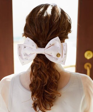 Maison de FLEUR ラインストーンバレッタ Pink