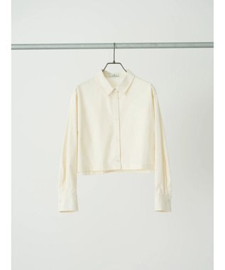 earth music&ecology ショート丈シャツジャケット Ivory