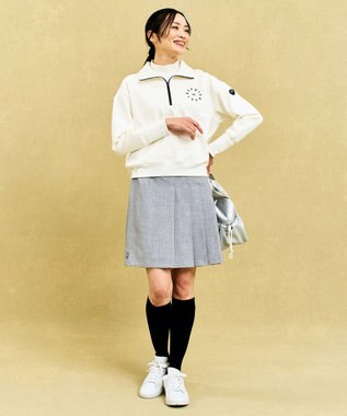 23区GOLF 【WOMEN】ハーフジップスウェット ホワイト系