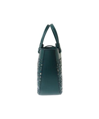 genten セイル カットワーク 手提げバッグ ブルーグリーン