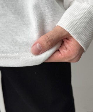 WEGO エンボスグラフィックT(LS) ホワイト