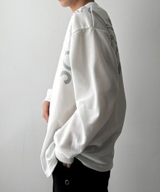 WEGO エンボスグラフィックT(LS) ホワイト