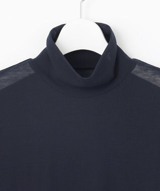 23区GOLF 【WOMEN】肌に優しいコットン100%【UVケア】マイルドドライハイネックインナー ネイビー系