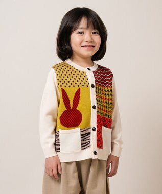 ami amie 【UNISEX】うさぎカーディガン85cm～130cm オフホワイト