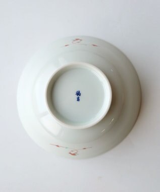 たち吉 【たち吉】おてがる丼花つなぎ〈１個〉波佐見焼 ホワイト×レッド