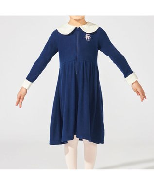 Chacott ジップアップワンピース ネイビー