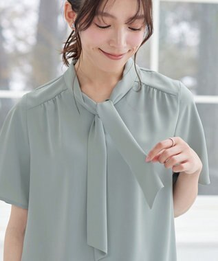 Tiaclasse ボウタイブラウス ミント