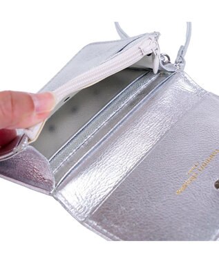 tsumori chisato CARRY 新マルチドット マルチケース パスケース  キャッシュレスにも最適！【キラキラでかわいい！本革のやわらかな風合い】 シルバー