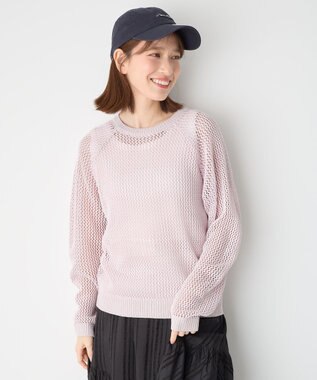 ANY L メッシュプルオーバー ラベンダー