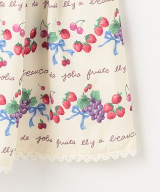 ANY KIDS 総柄フルーツ スカート エクリュ