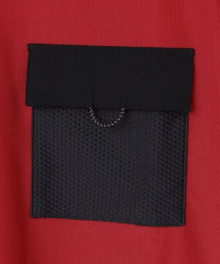 23区GOLF 【MEN】「AIR TOOL」長袖ポケットポロシャツ レッド系