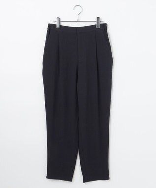 #Newans 【洗える】ジョーゼットテーパードパンツ ネイビー系