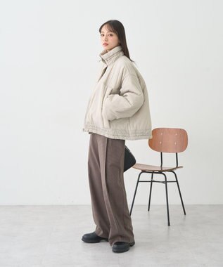 earth music&ecology モンスターコート Light Beige