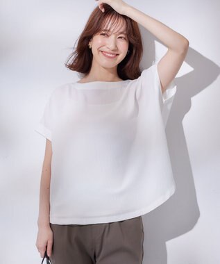 ANY L ミニサッカードルマンスリーブカットソー オフ