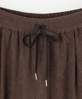 ANY コーデュロイタックバギーパンツ ブラウン