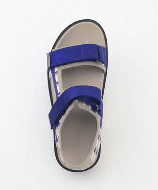 steppi 【洗える】厚底 ストラップサンダル ブルーチェック