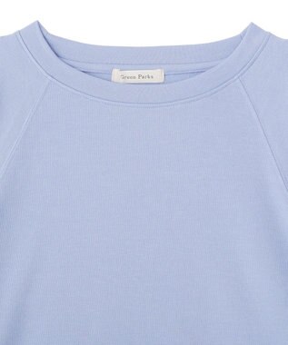 Green Parks 袖ドロストシアー裏毛ドッキングプルオーバー Blue