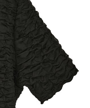 Green Parks 表面感カット５分袖プルオーバー Black