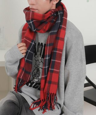 WEGO 【マフラー】大判ストール レッドその他