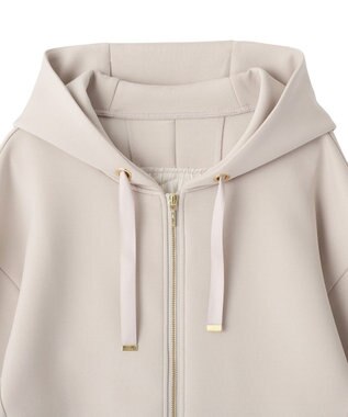YECCA VECCA バックプリーツZIPフーディー Light Beige