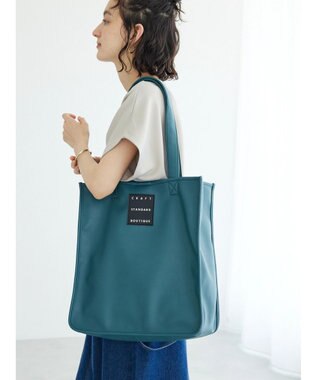 CRAFT STANDARD BOUTIQUE フェイクレザースクエアトート Blue Green