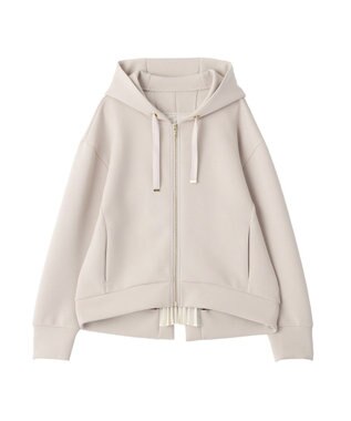 YECCA VECCA バックプリーツZIPフーディー Light Beige