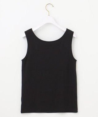 ANY SIS 【洗える】シアーコンビスクエアネック タンクトップ ブラック