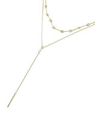 Green Parks 【ステンレス】Ｙ字２連ネックレス Gold