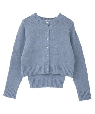 earth music&ecology 【セット2点】SET2点フラワースパンコールカーデ＋ビスチェ Blue