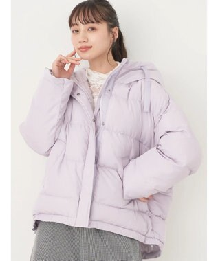 earth music&ecology フーディー中綿ブルゾン Pink