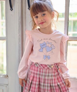 ANY KIDS 【WEB限定】7daysプリントTシャツ ピンク×風船