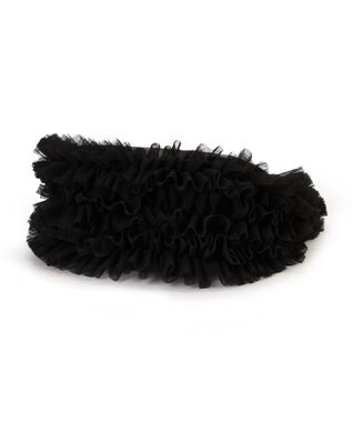 LeSportsac RUFFLE ZIP HOBO/ブラックレースラッフル ブラックレースラッフル