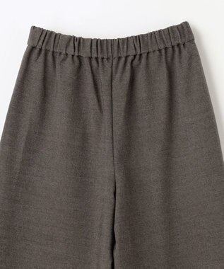 ANY 【洗濯機可/ウエストゴム】ライトツイードワイドパンツ モカ