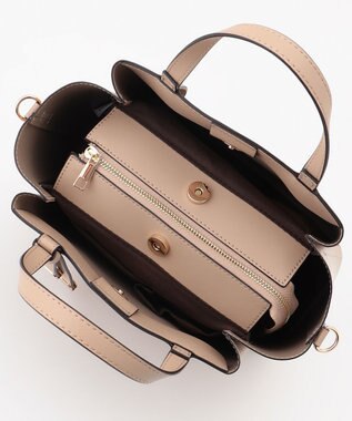 LA BAGAGERIE 【MONICA】ボウタイリボンハンドバッグ グレージュ