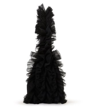 LeSportsac RUFFLE ZIP HOBO/ブラックレースラッフル ブラックレースラッフル