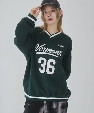 WEGO 【ユニセックス着用ITEM】ナンバリングプルオーバー ダークグリーン