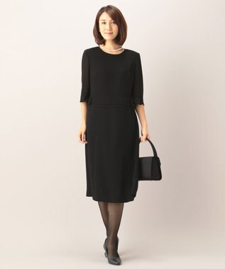 自由区 FORMAL 【オールシーズン対応】バーズアイ ジャケット+ワンピース ブラック系