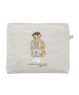MOONBAT POLO RALPH LAUREN(ポロ ラルフローレン) ポケッタブルレインバッグ SEASON BEAR ポロベア ライトグレー